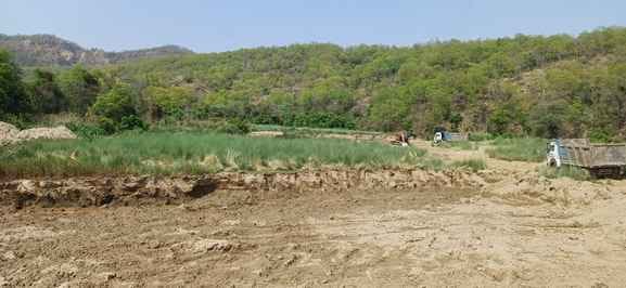 The renovation work of the check dam in Todarpur village will pick up pace again