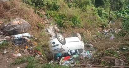 Udhampur, Car Fallen in Rench, Driver Safe