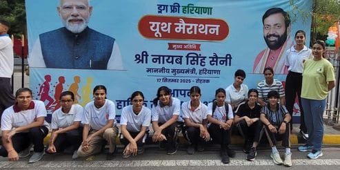 NSS volunteers participated in the marathon.