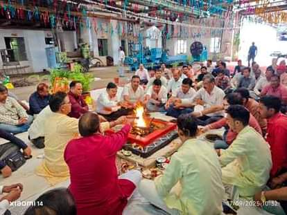 Vishwakarma, the god of crafts, worshipped in factories
