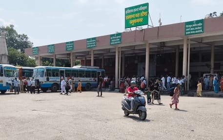 Private vehicles entering the bus stand, passengers are troubled