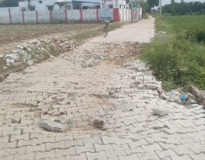 Work is incomplete in the school adopted by the DM, the road is broken