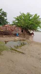 Nine houses in Dilip's hut were submerged in the Ganges in two days