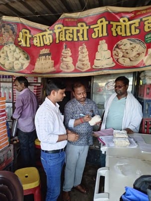 Food safety team collected samples of burfi