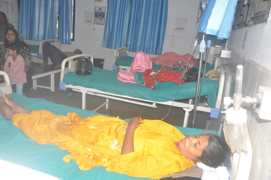 Health services are in a bad shape, samples taken today... waiting for three days for the report