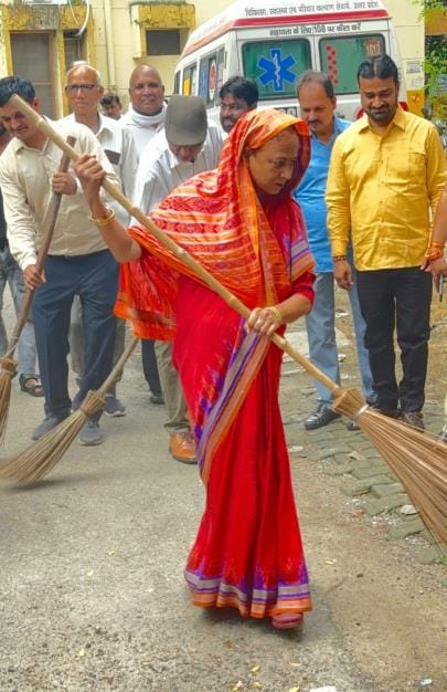 MLA sweeps the hospital