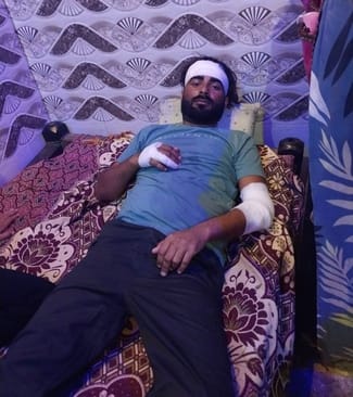 Mohammad Kaif was buried under the debris along with his bed.
