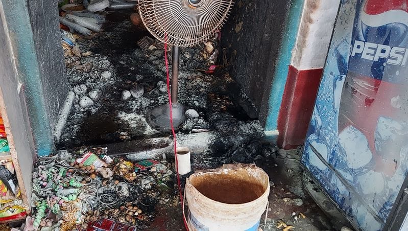 Refrigerator compressor explodes in Doomrakhan Kalan, woman injured, goods kept in shop reduced to ashes