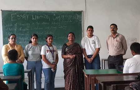 Lakshmi got first place in essay writing competition