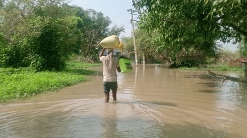 The floods have once again frightened the villagers.