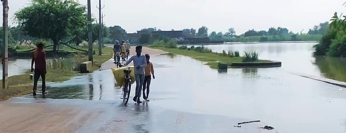 Ganga in spate, water reaches Shamshabad State Highway again