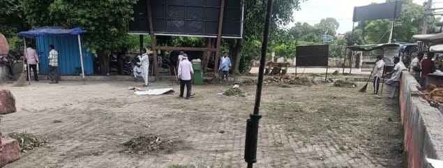 Employees launched a cleanliness drive and cleaned the office premises.