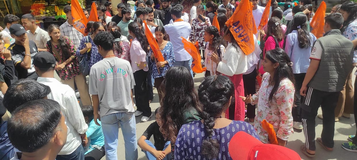 Students took to the streets demanding an increase in seats.