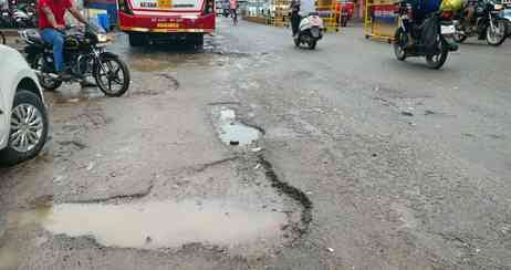 Potholes at every step, having to find the road