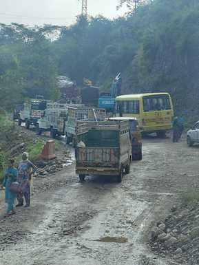 Under-construction NH 3 remained closed for three hours in Darkoti, causing inconvenience to commuters.