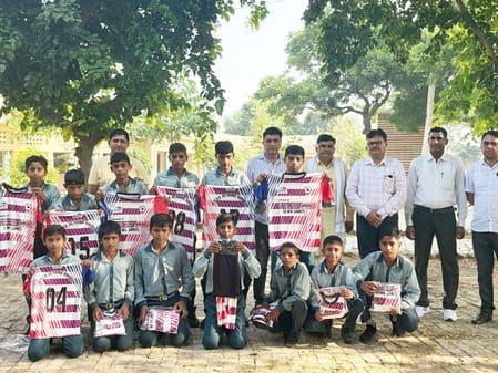 Players of the district level winning team honored in football