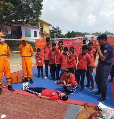 Students were given information about safety and security measures.