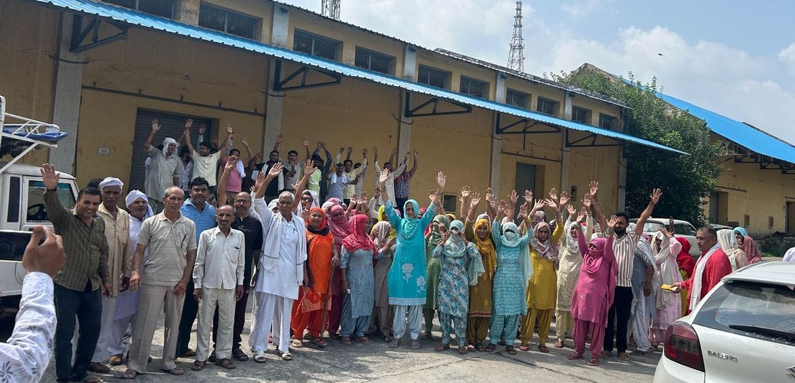 Villagers gheraoed the office to protest against the depot holder's decision to restore ration supply.