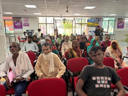 No treatment was provided during the health fortnight, and patients returned disappointed.