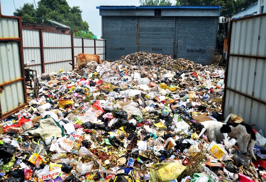 Piles of garbage pile up at the waste disposal center...firefighters worried