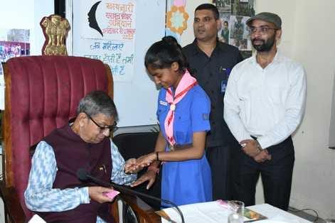 The Governor inspected the students' notebooks and asked them to improve their handwriting.