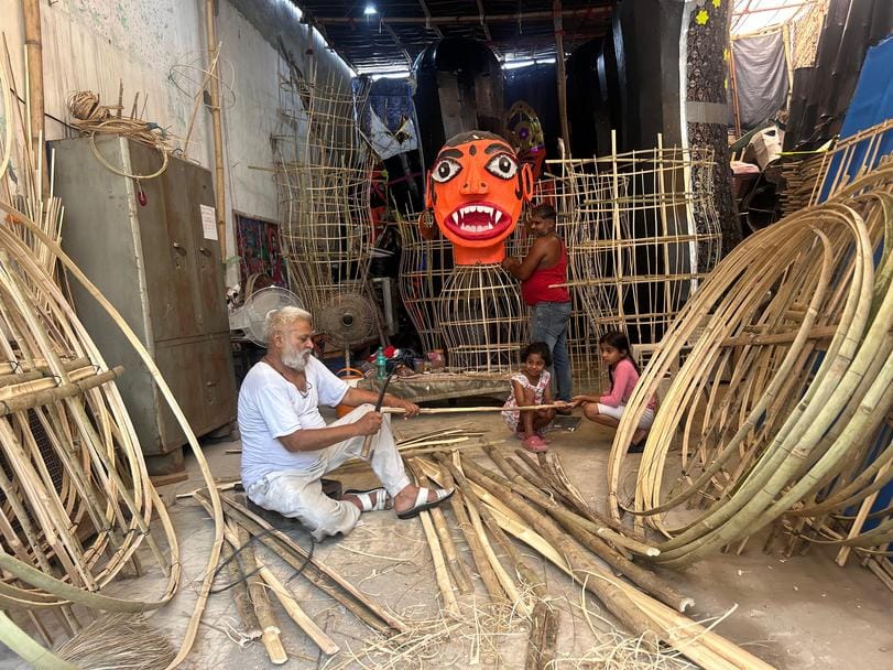 The Kalandari family has been making effigies for four generations on Dussehra.