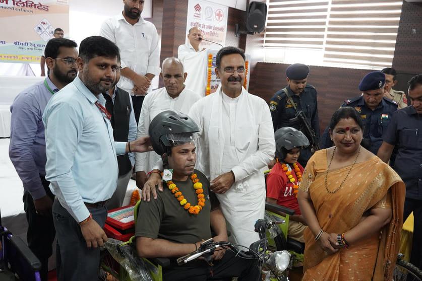 Assistive devices provided to 214 disabled persons