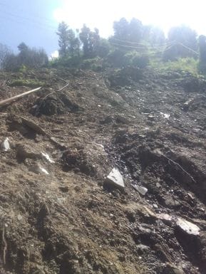 12 houses in Koot village are at risk due to land subsidence.
