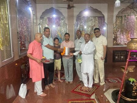 The eternal flame of Lord Valmiki reached the town from Amritsar.