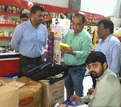 The Food Safety Department team took four samples and destroyed expired ghee.