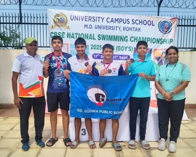Players won bronze medal in CBSE School National Games