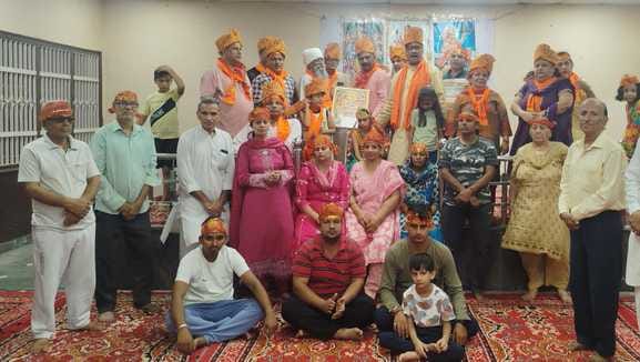 The atmosphere resonated with worship, bhajans and dandiya.