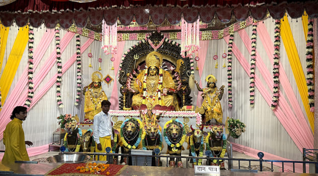 Mother's court is decorated, Kanya puja will be performed every morning.