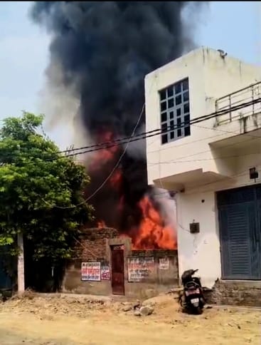 Accused of setting fire to foam warehouse