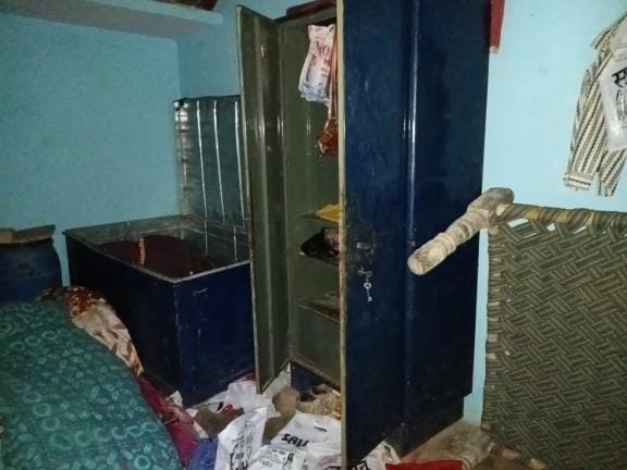 Thieves stole cash and jewellery worth Rs 2 lakh.