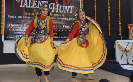 A glimpse of Haryanvi culture was seen in the talent search program.