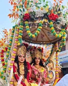 Lord Shri Ram's wedding procession started with devotion and joy.