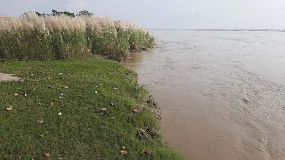 Saryu is 10 cm above the red mark...terrified by erosion