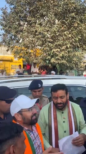 The CM stopped his convoy and met the villagers.