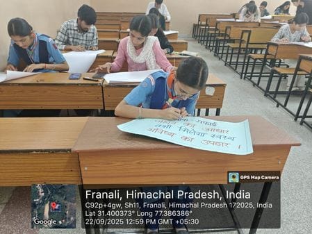 Students made posters in Aani College