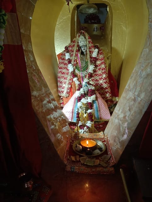 Goddesses created Mother Mantra Devi by chanting mantras.
