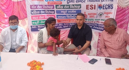453 people benefited from the health check-up camp in Chhotu Ram Nagar