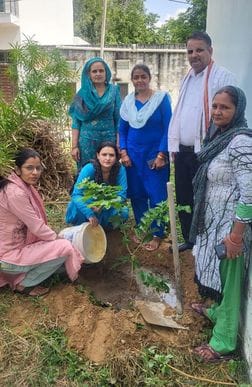 Sub-health center employees planted trees