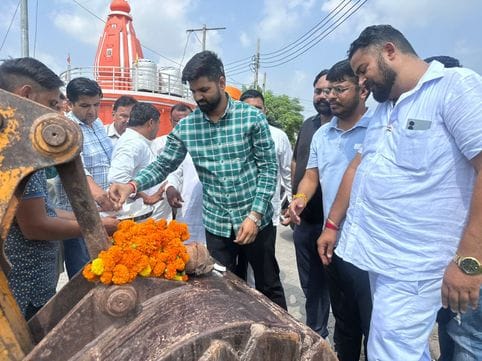 Work on widening and strengthening of roads started at a cost of lakhs.