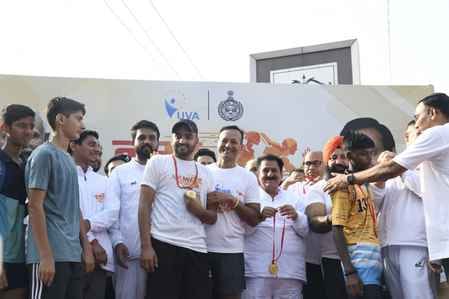 In the Namo Yuva Run, Ravi from Kurukshetra secured first place and Mohit from Karnal secured second place.