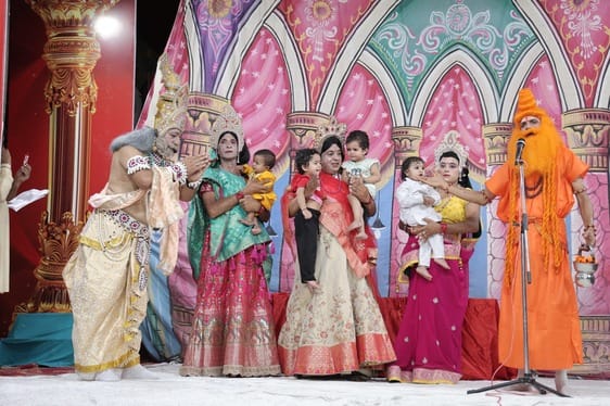 On the third day of Ramlila, the scene of Ram's birth was staged.