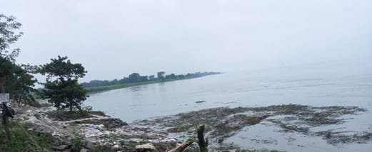 Due to reduced discharge, the river's pressure on the embankments has begun to decrease.