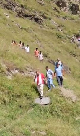 Walked ten kilometers to know the condition of the disaster affected people