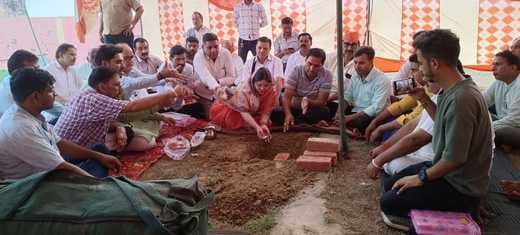 Along with the inauguration of Ramlila, the foundation stone was laid for the hall to be built at a cost of Rs 25 lakh.