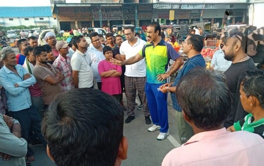 Cleanliness lessons taught to vendors in the vegetable market